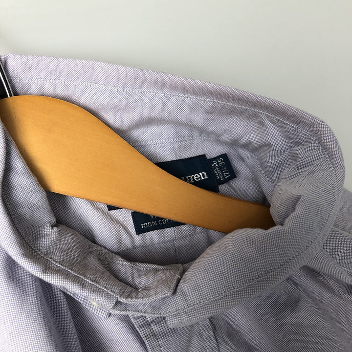 Ralph Lauren YARMOUTH long sleeve button down shirt, men's XL size cotton Blue type light blue Vintage Second Hand