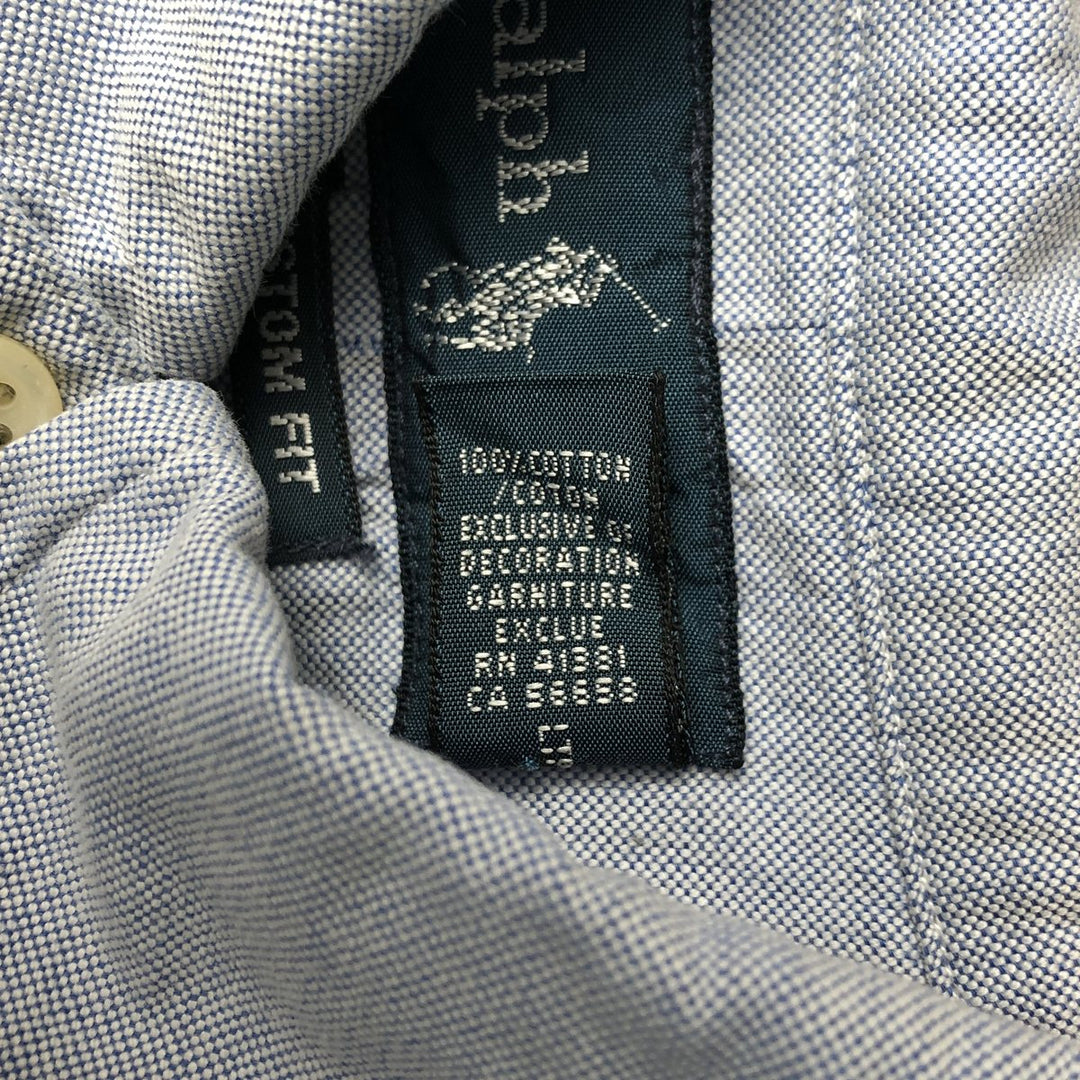 Ralph Lauren CUSTOM FIT long sleeve button down shirt, men's XL size cotton Blue type light blue Vintage Second Hand