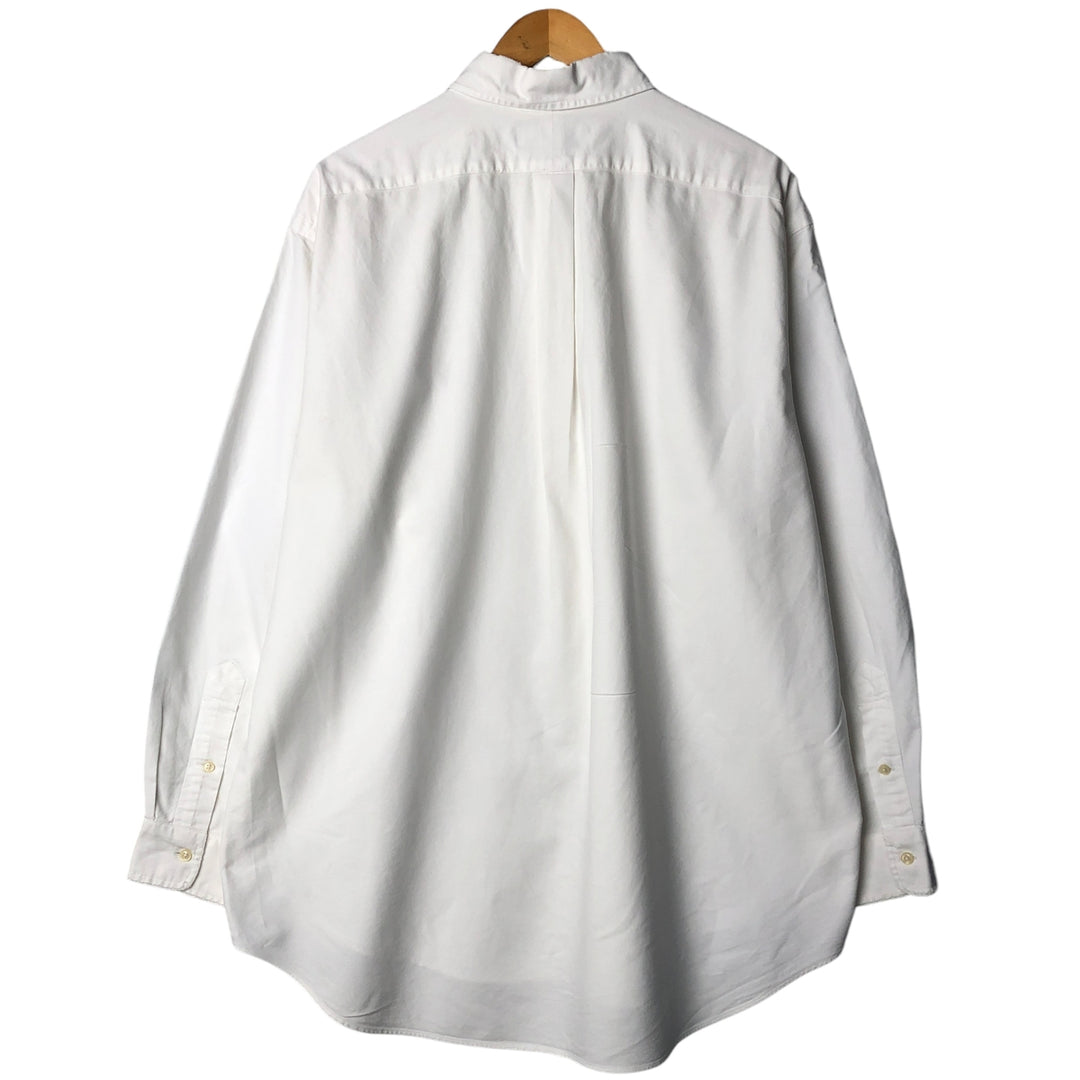 Ralph Lauren YARMOUTH long sleeve button down shirt, men's XL size cotton white type Vintage Second Hand
