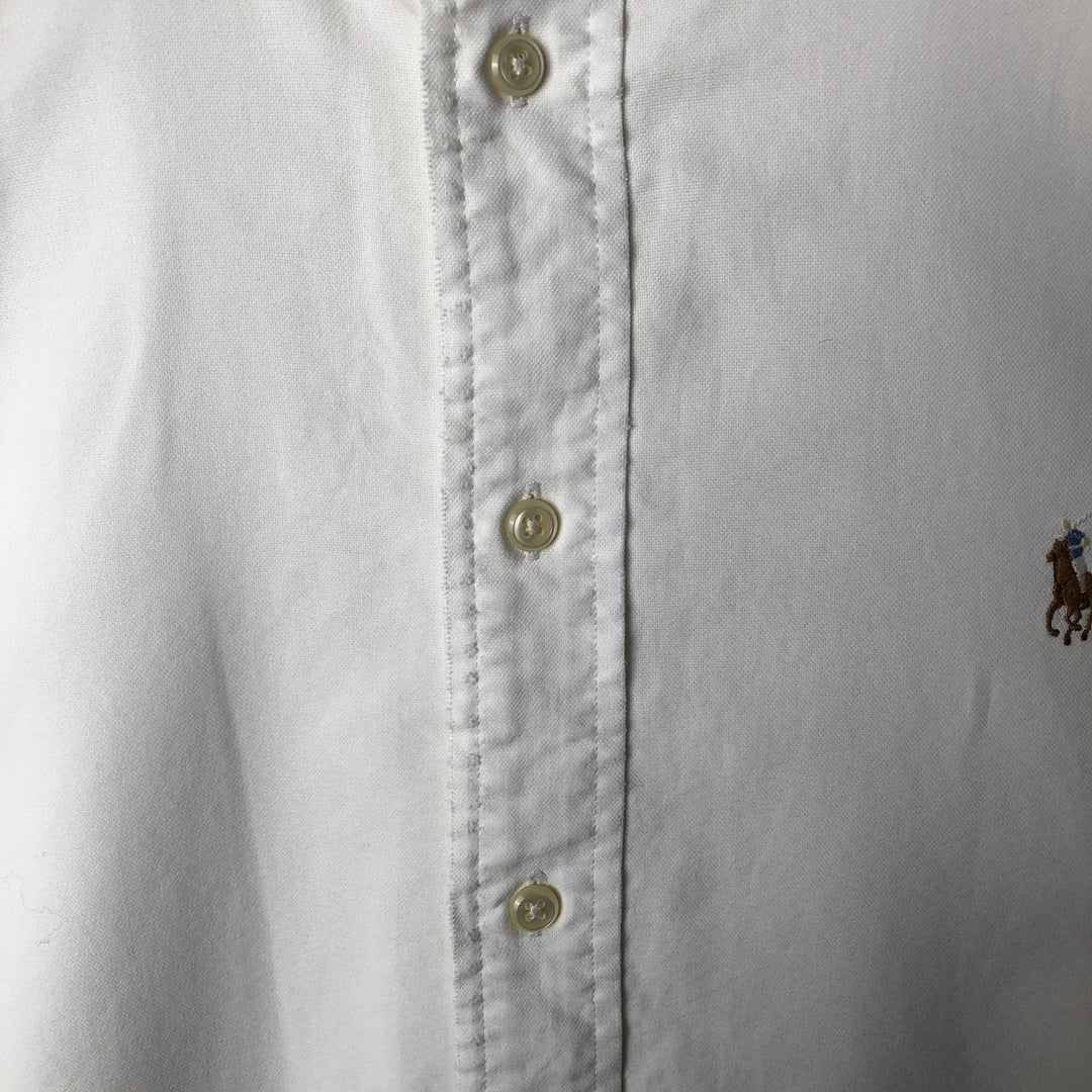 Ralph Lauren YARMOUTH long sleeve button down shirt, men's XL size cotton white type Vintage Second Hand