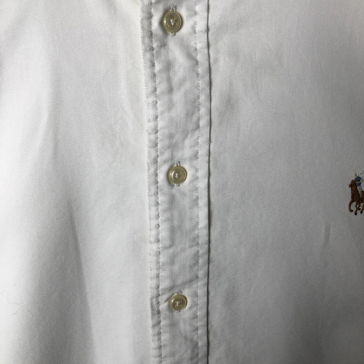 Ralph Lauren YARMOUTH long sleeve button down shirt, men's XL size cotton white type Vintage Second Hand