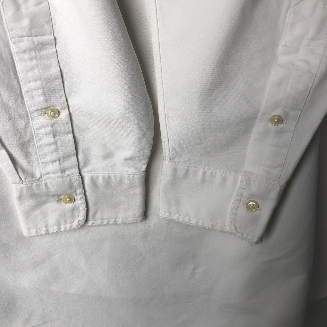 Ralph Lauren YARMOUTH long sleeve button down shirt, men's XL size cotton white type Vintage Second Hand