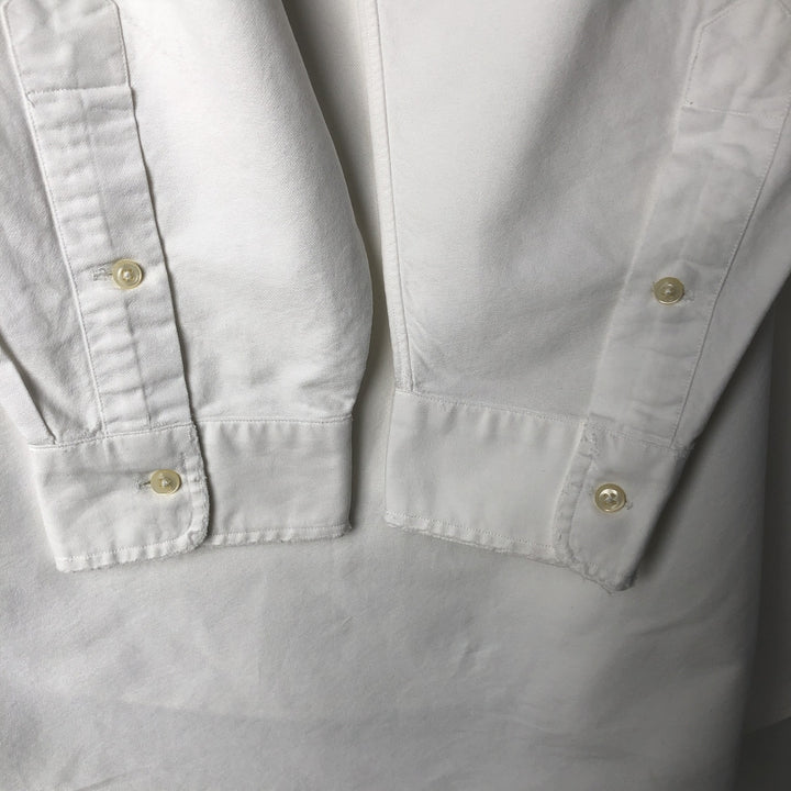 Ralph Lauren YARMOUTH long sleeve button down shirt, men's XL size cotton white type Vintage Second Hand