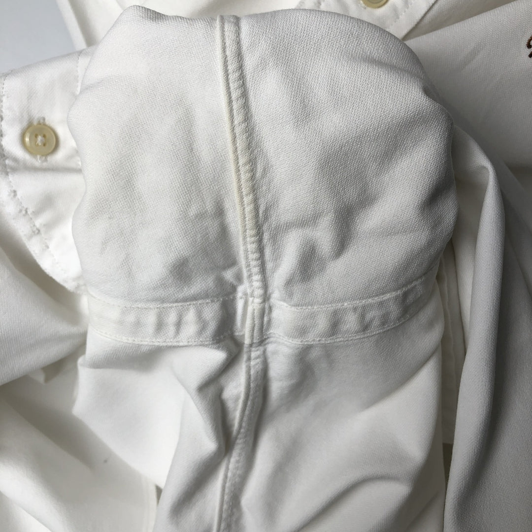 Ralph Lauren YARMOUTH long sleeve button down shirt, men's XL size cotton white type Vintage Second Hand