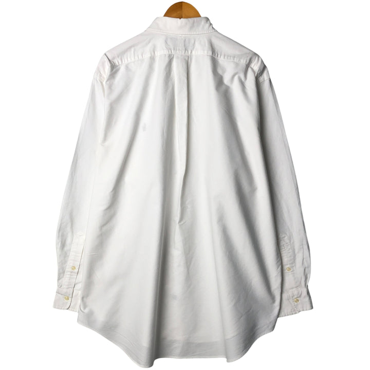 Ralph Lauren YARMOUTH long sleeve button down shirt, men's XL size cotton white type Vintage Second Hand