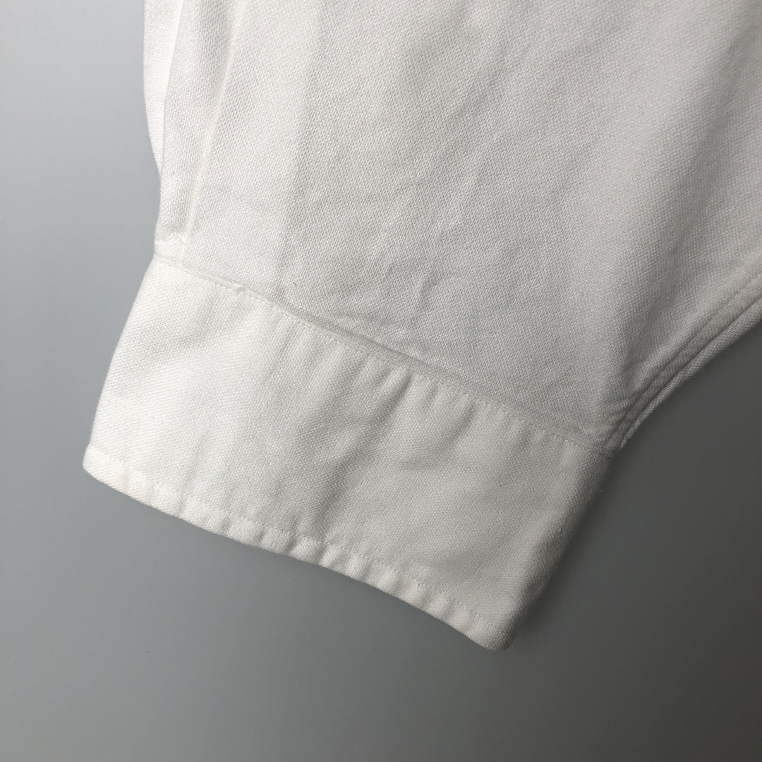 Ralph Lauren YARMOUTH long sleeve button down shirt, men's XL size cotton white type Vintage Second Hand