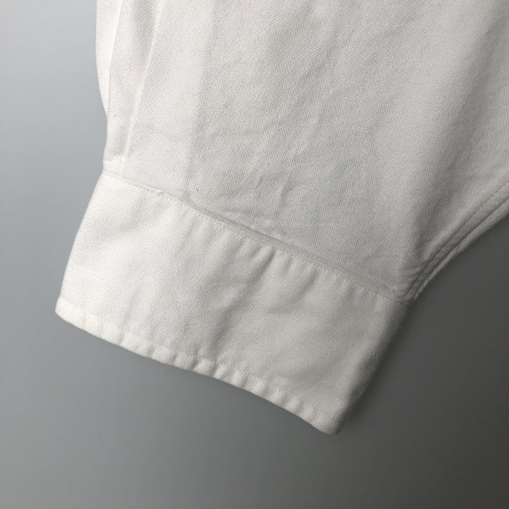 Ralph Lauren YARMOUTH long sleeve button down shirt, men's XL size cotton white type Vintage Second Hand