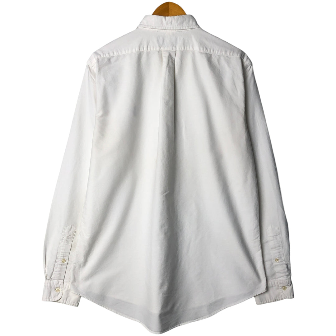 Ralph Lauren CUSTOM FIT long sleeve button down shirt, men's size L cotton white type Vintage Second Hand