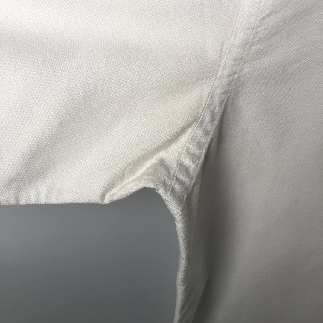 Ralph Lauren CUSTOM FIT long sleeve button down shirt, men's size L cotton white type Vintage Second Hand