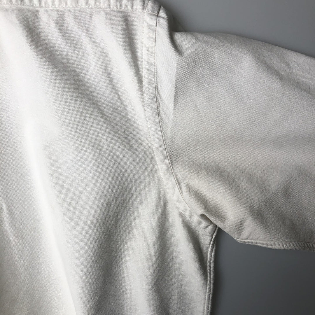 Ralph Lauren CUSTOM FIT long sleeve button down shirt, men's size L cotton white type Vintage Second Hand