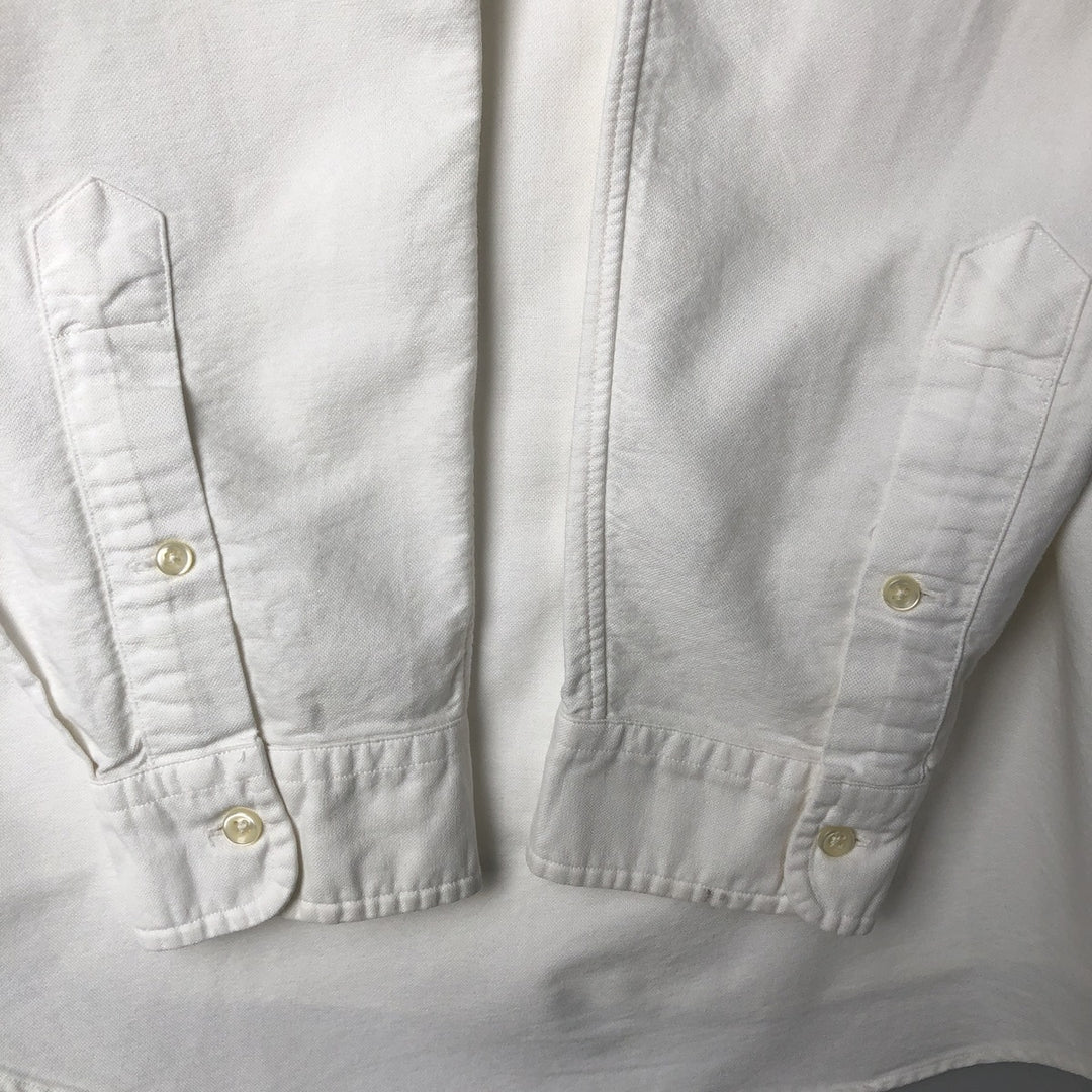 Ralph Lauren CUSTOM FIT long sleeve button down shirt, men's size L cotton white type Vintage Second Hand