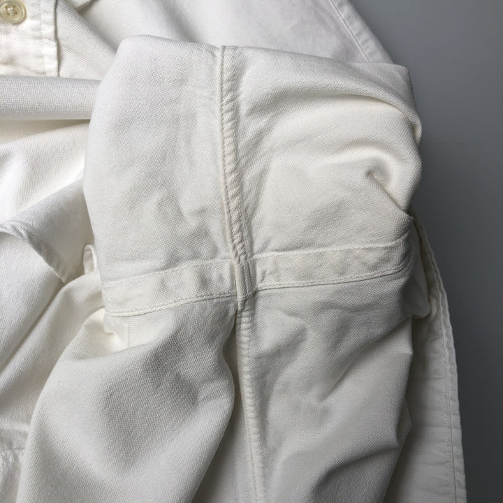 Ralph Lauren CUSTOM FIT long sleeve button down shirt, men's size L cotton white type Vintage Second Hand