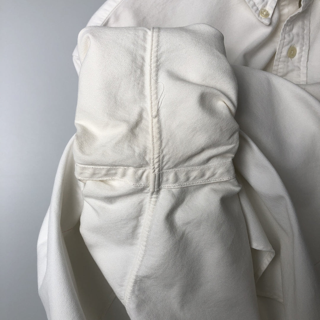 Ralph Lauren CUSTOM FIT long sleeve button down shirt, men's size L cotton white type Vintage Second Hand