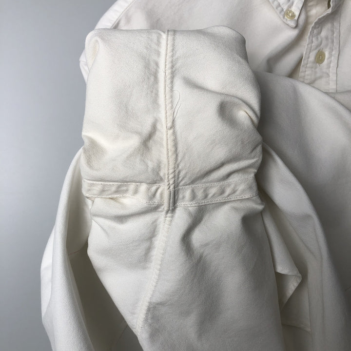 Ralph Lauren CUSTOM FIT long sleeve button down shirt, men's size L cotton white type Vintage Second Hand