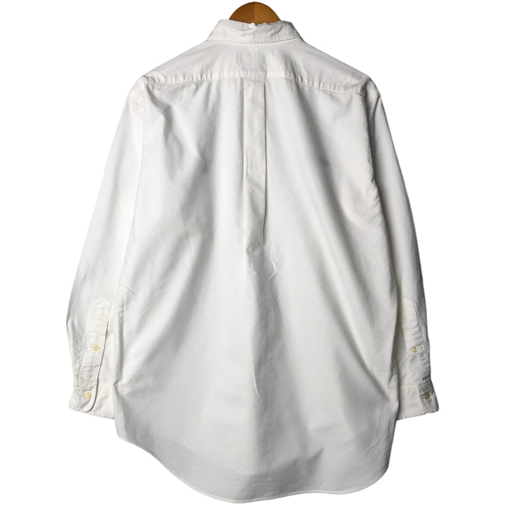 Ralph Lauren YARMOUTH long sleeve button down shirt, men's size M cotton white type Vintage Second Hand