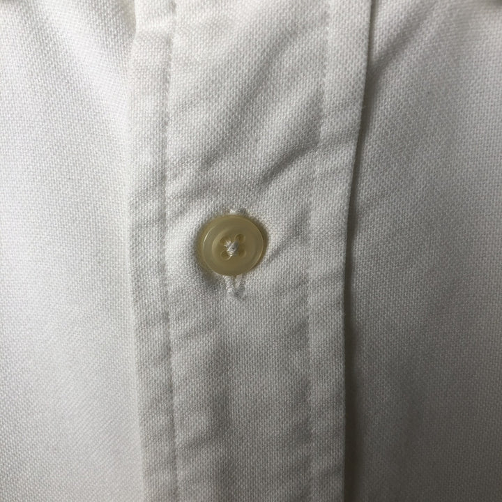 Ralph Lauren YARMOUTH long sleeve button down shirt, men's size M cotton white type Vintage Second Hand