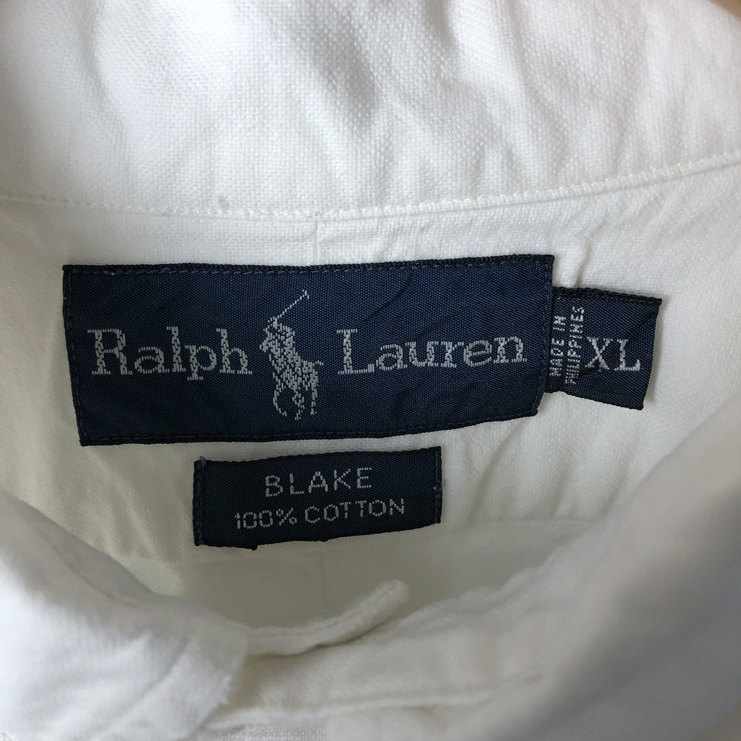 Ralph Lauren BLAKE long sleeve button down shirt, men's XL size cotton white type Vintage Second Hand