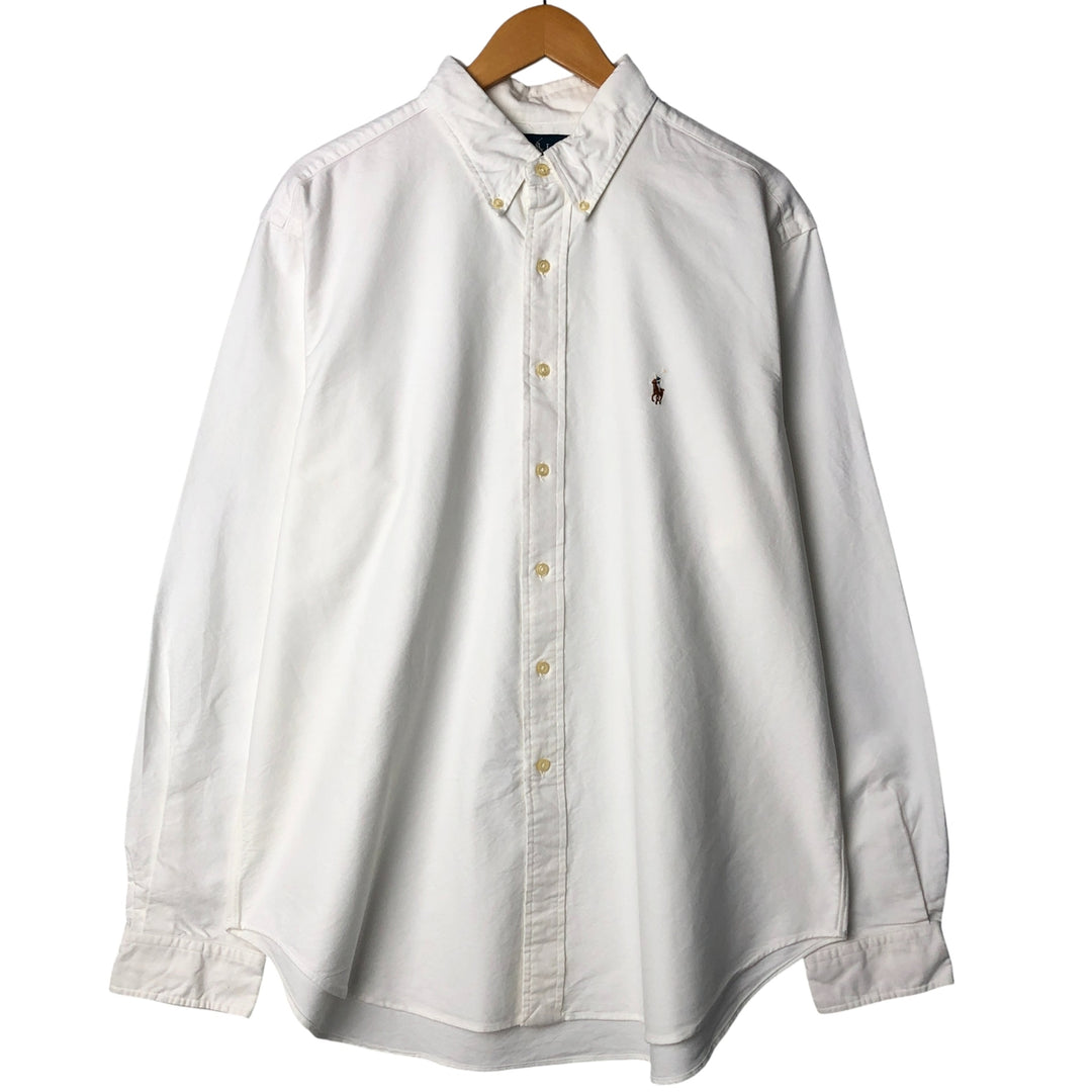 Ralph Lauren Classic Fit Long Sleeve Button Down Shirt Men's XL cotton white type Vintage Second Hand