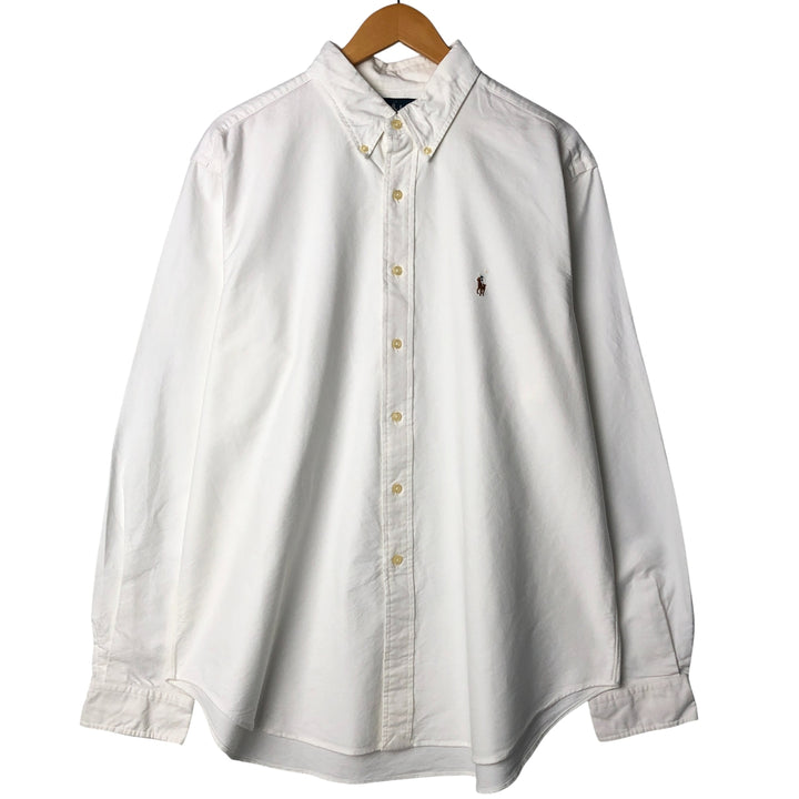 Ralph Lauren Classic Fit Long Sleeve Button Down Shirt Men's XL cotton white type Vintage Second Hand