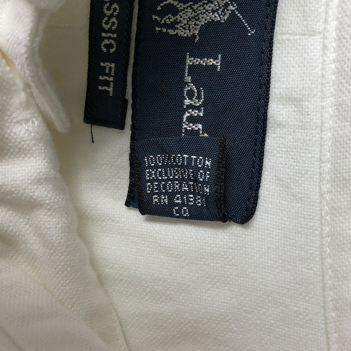 Ralph Lauren Classic Fit Long Sleeve Button Down Shirt Men's XL cotton white type Vintage Second Hand