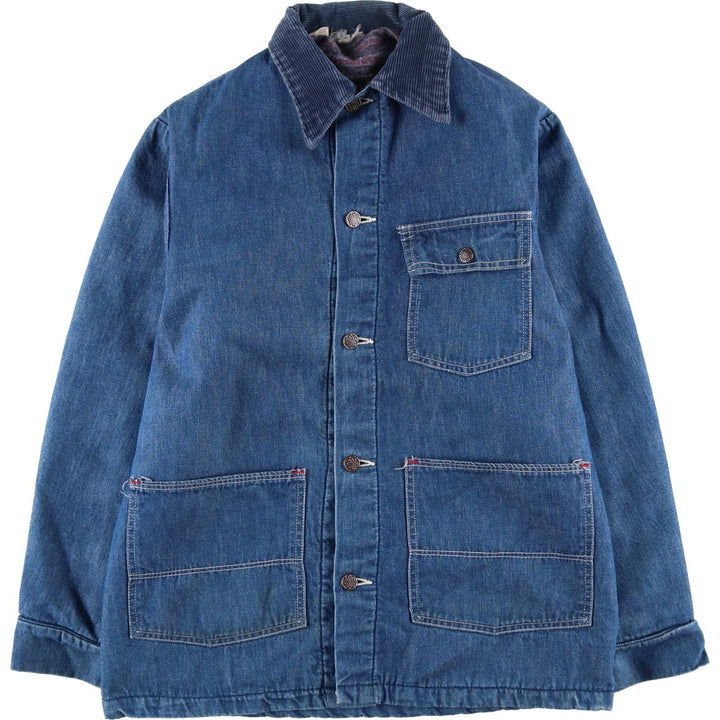 Vintage 70'S denim coveralls, men's size S unclear blue type Vintage Second Hand