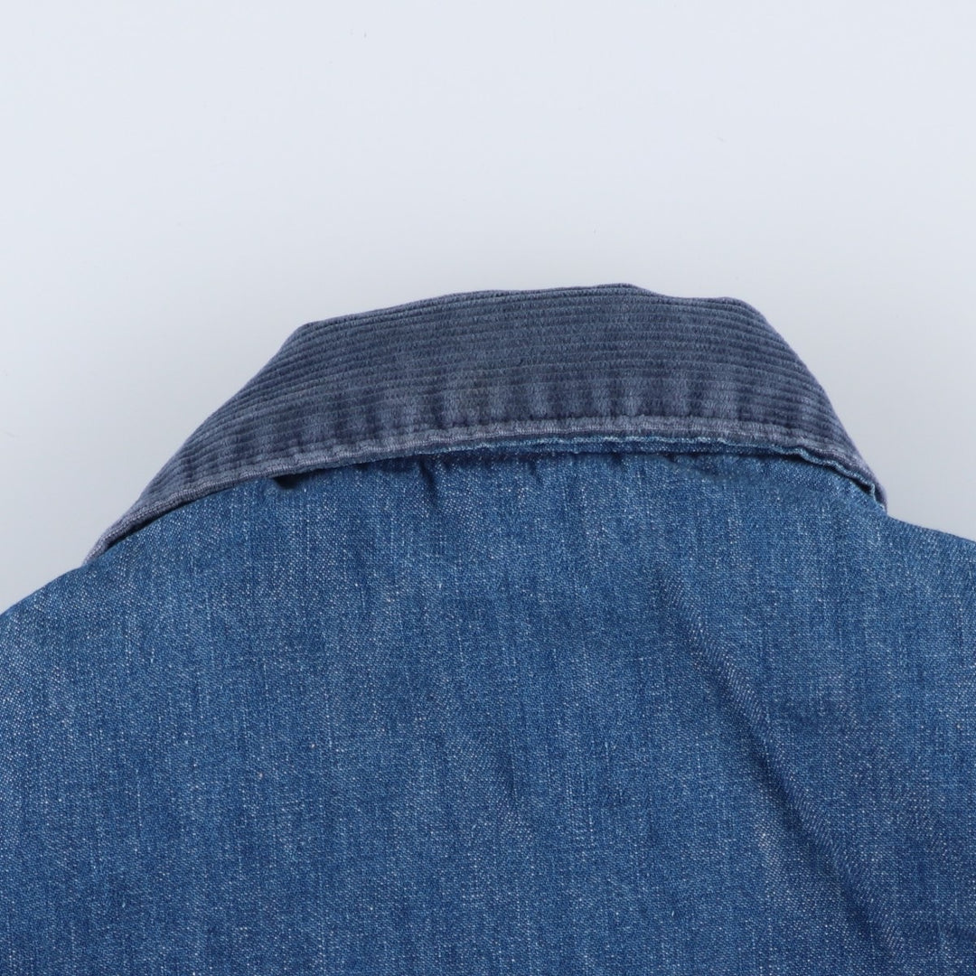 Vintage 70'S denim coveralls, men's size S unclear blue type Vintage Second Hand