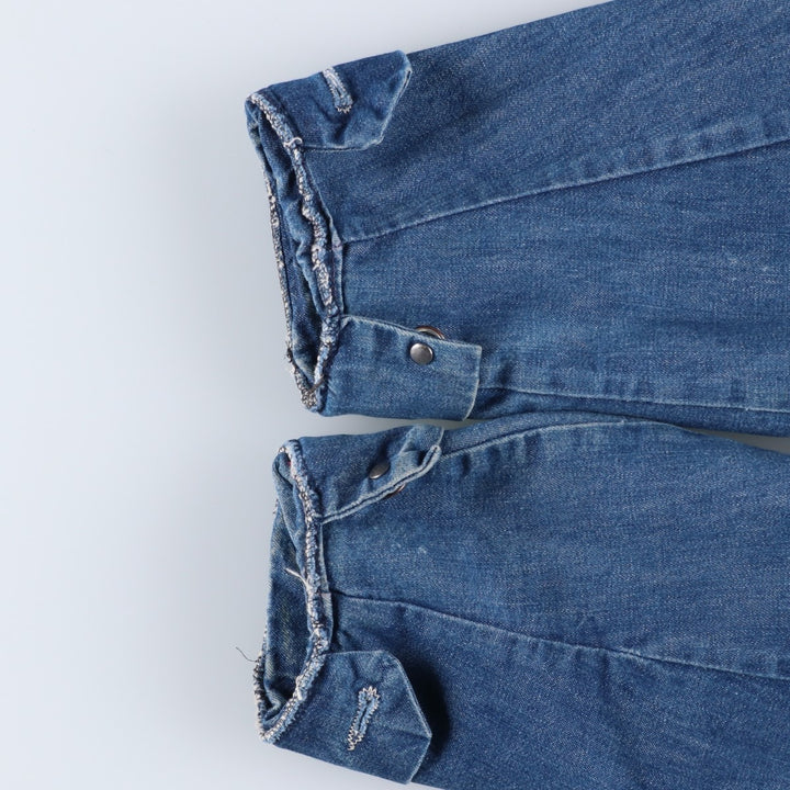 Vintage 70'S denim coveralls, men's size S unclear blue type Vintage Second Hand