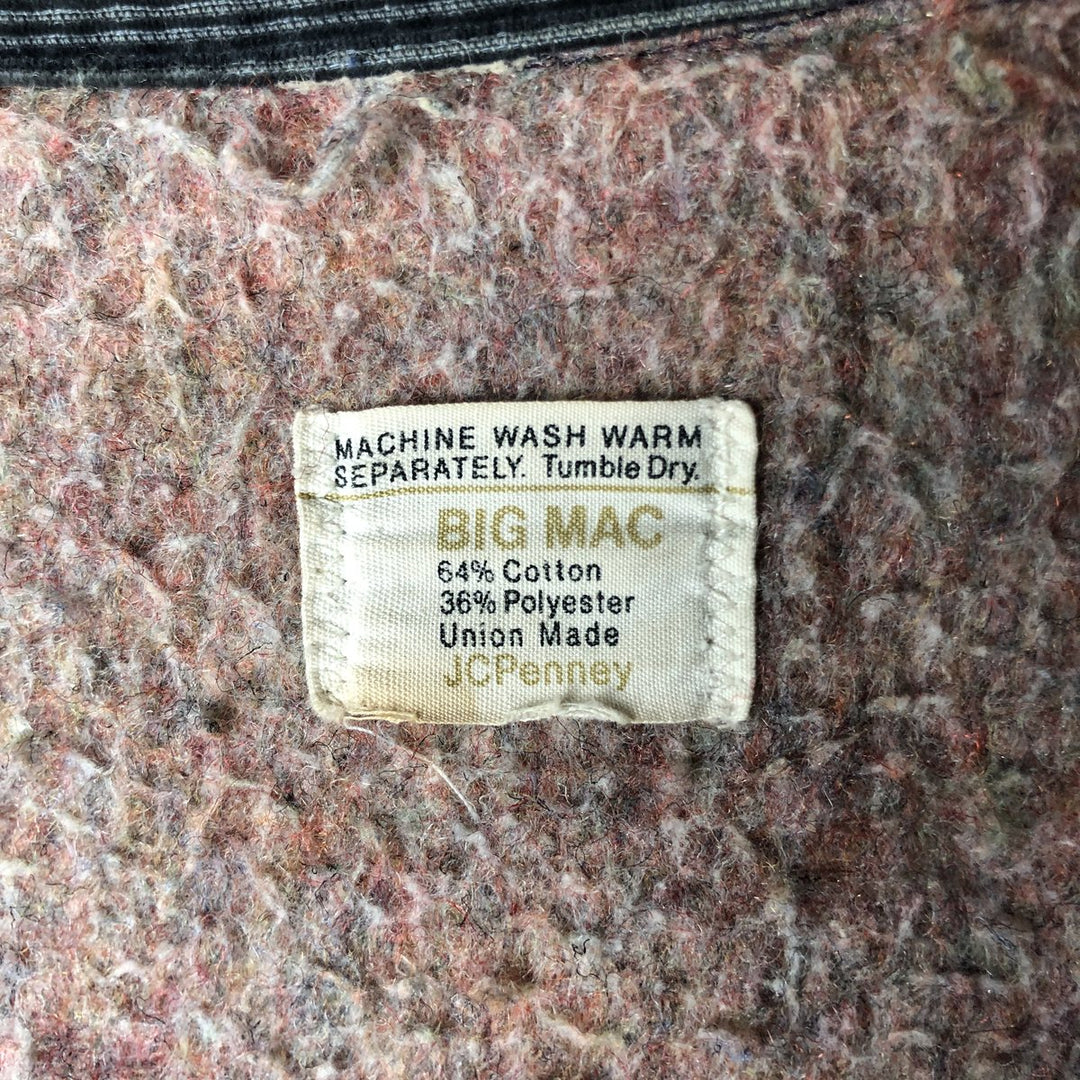 70'S JCPenney BIG MAC denim coveralls, men's XL size, vintage cotton blue type Vintage Second Hand