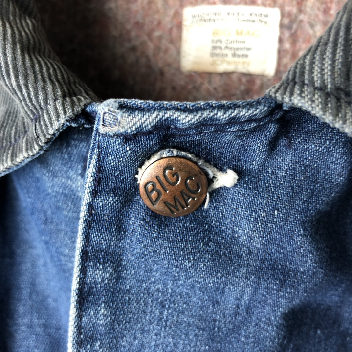 70'S JCPenney BIG MAC denim coveralls, men's XL size, vintage cotton blue type Vintage Second Hand
