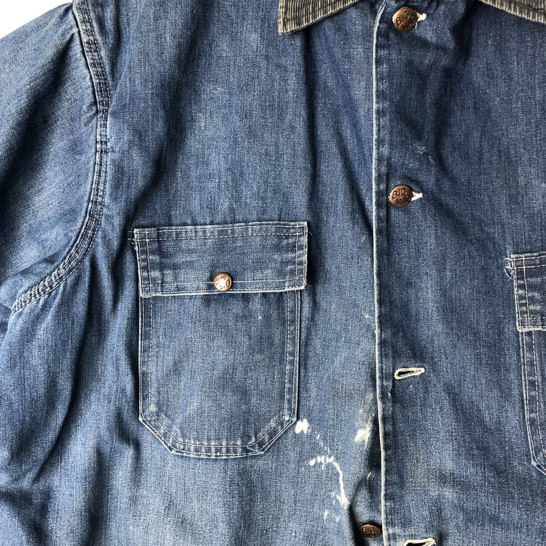 70'S JCPenney BIG MAC denim coveralls, men's XL size, vintage cotton blue type Vintage Second Hand