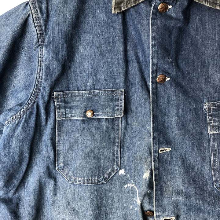 70'S JCPenney BIG MAC denim coveralls, men's XL size, vintage cotton blue type Vintage Second Hand