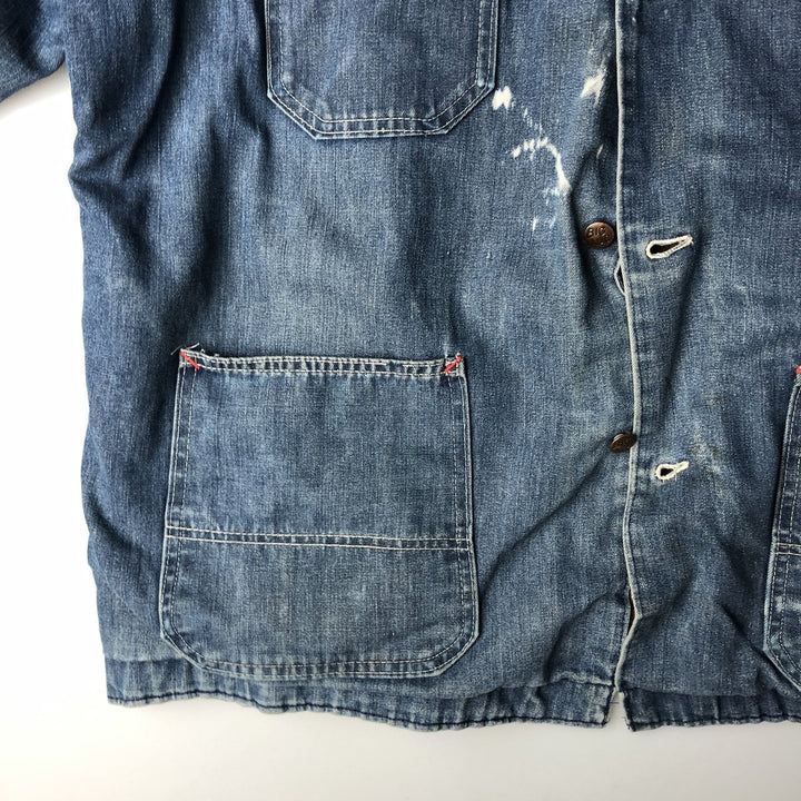 70'S JCPenney BIG MAC denim coveralls, men's XL size, vintage cotton blue type Vintage Second Hand