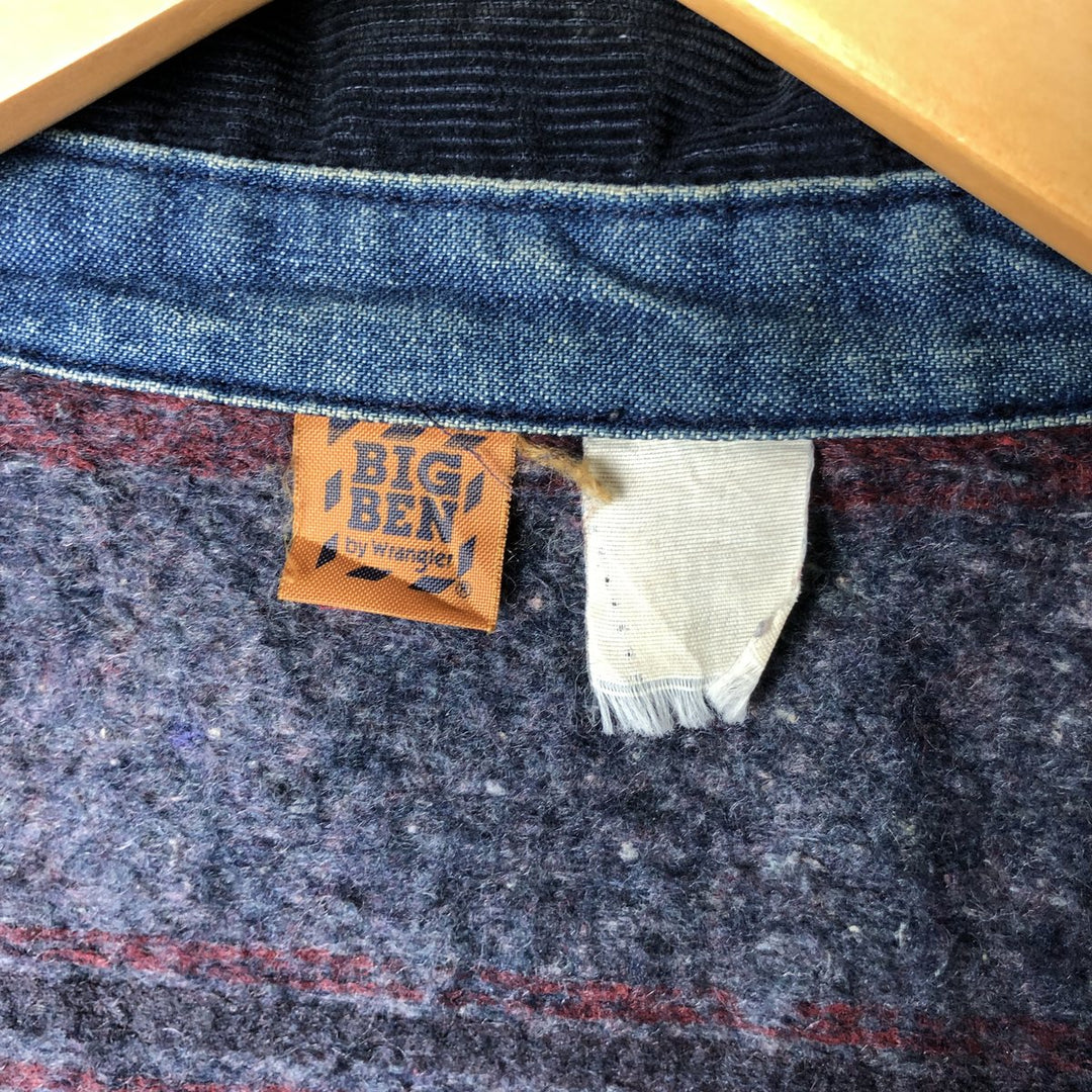 70s~80'S Wrangler BIG BEN denim coveralls made in USA, men's XL size, vintage unclear blue type Vintage Second Hand