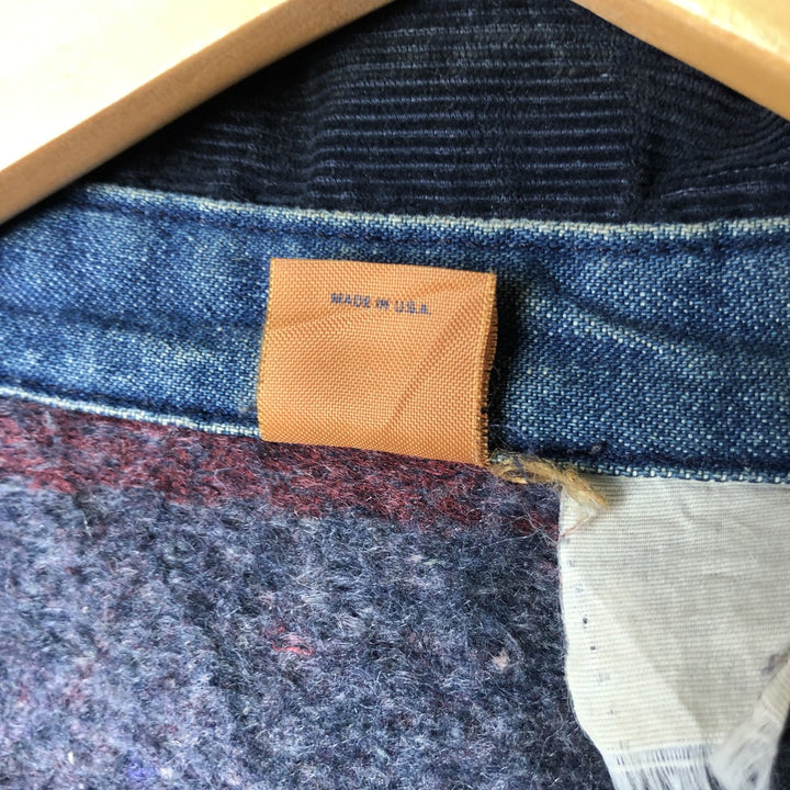 70s~80'S Wrangler BIG BEN denim coveralls made in USA, men's XL size, vintage unclear blue type Vintage Second Hand