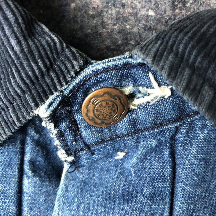 70s~80'S Wrangler BIG BEN denim coveralls made in USA, men's XL size, vintage unclear blue type Vintage Second Hand