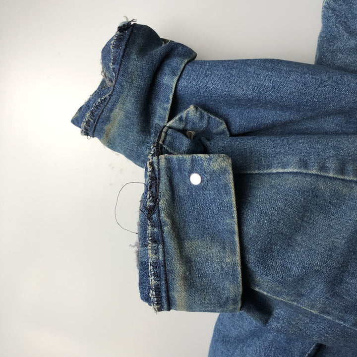 70s~80'S Wrangler BIG BEN denim coveralls made in USA, men's XL size, vintage unclear blue type Vintage Second Hand
