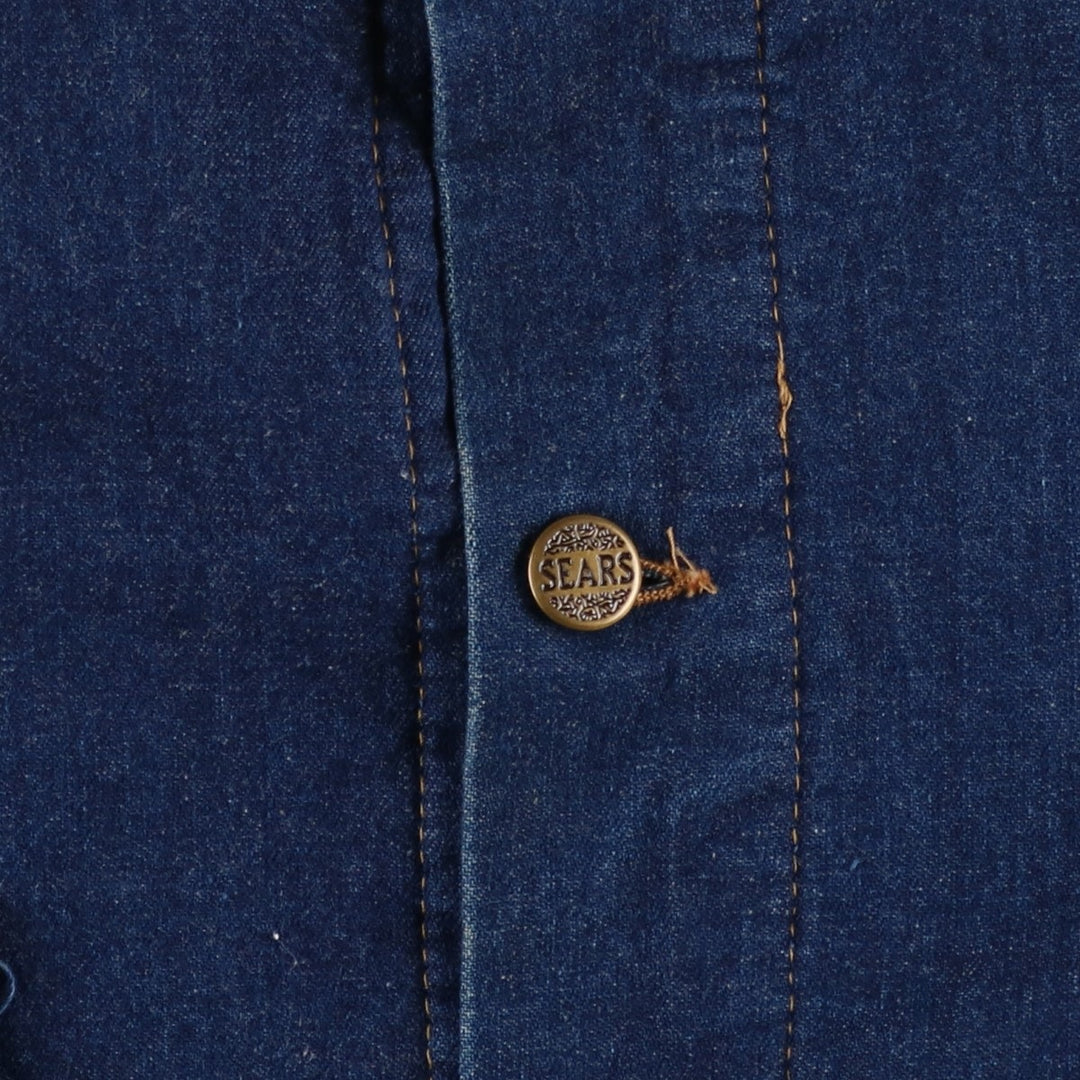 Vintage 1980'S Field Master Bat-Dyed Denim Coverall, Made in USA, Men's XL cotton blue type Vintage Second Hand