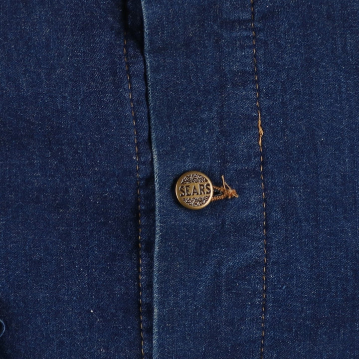 Vintage 1980'S Field Master Bat-Dyed Denim Coverall, Made in USA, Men's XL cotton blue type Vintage Second Hand