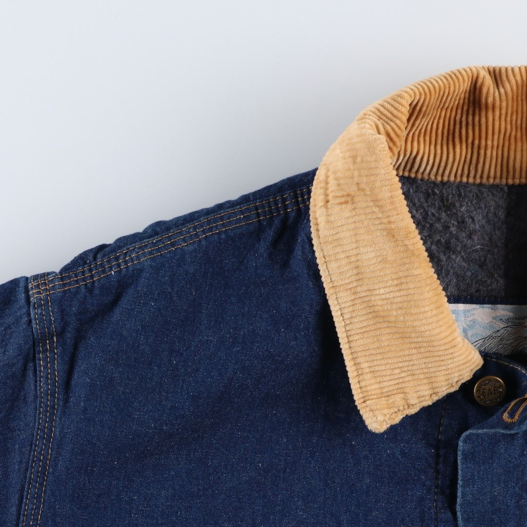 Vintage 1980'S Field Master Bat-Dyed Denim Coverall, Made in USA, Men's XL cotton blue type Vintage Second Hand