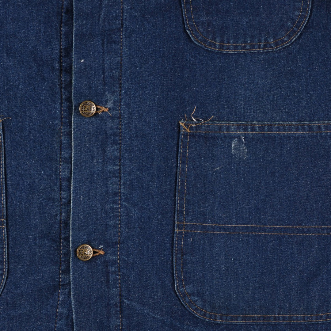 Vintage 1980'S Field Master Bat-Dyed Denim Coverall, Made in USA, Men's XL cotton blue type Vintage Second Hand