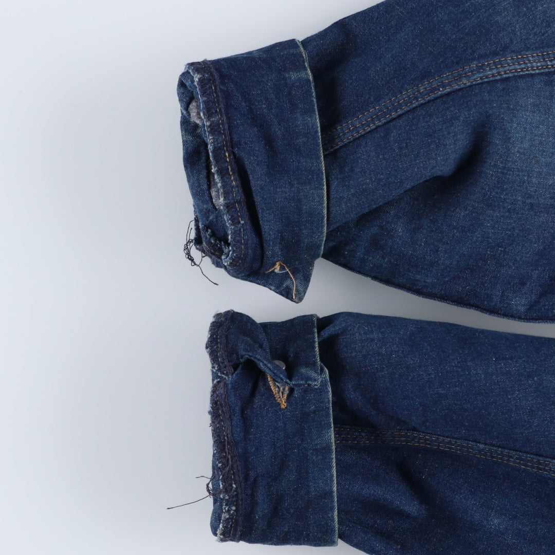 Vintage 1980'S Field Master Bat-Dyed Denim Coverall, Made in USA, Men's XL cotton blue type Vintage Second Hand