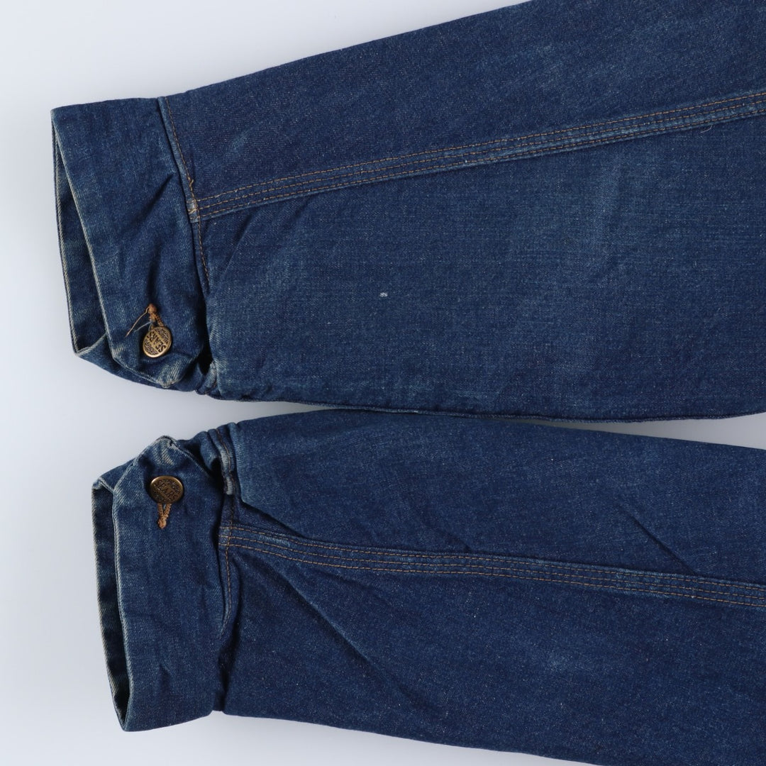 Vintage 1980'S Field Master Bat-Dyed Denim Coverall, Made in USA, Men's XL cotton blue type Vintage Second Hand