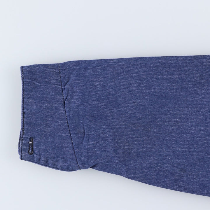 Vintage 70s-80'S BIG B Bat-Dyed Denim Coverall, Men's Size Medium unclear navy blue type Vintage Second Hand