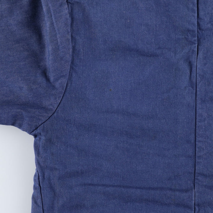 Vintage 70s-80'S BIG B Bat-Dyed Denim Coverall, Men's Size Medium unclear navy blue type Vintage Second Hand