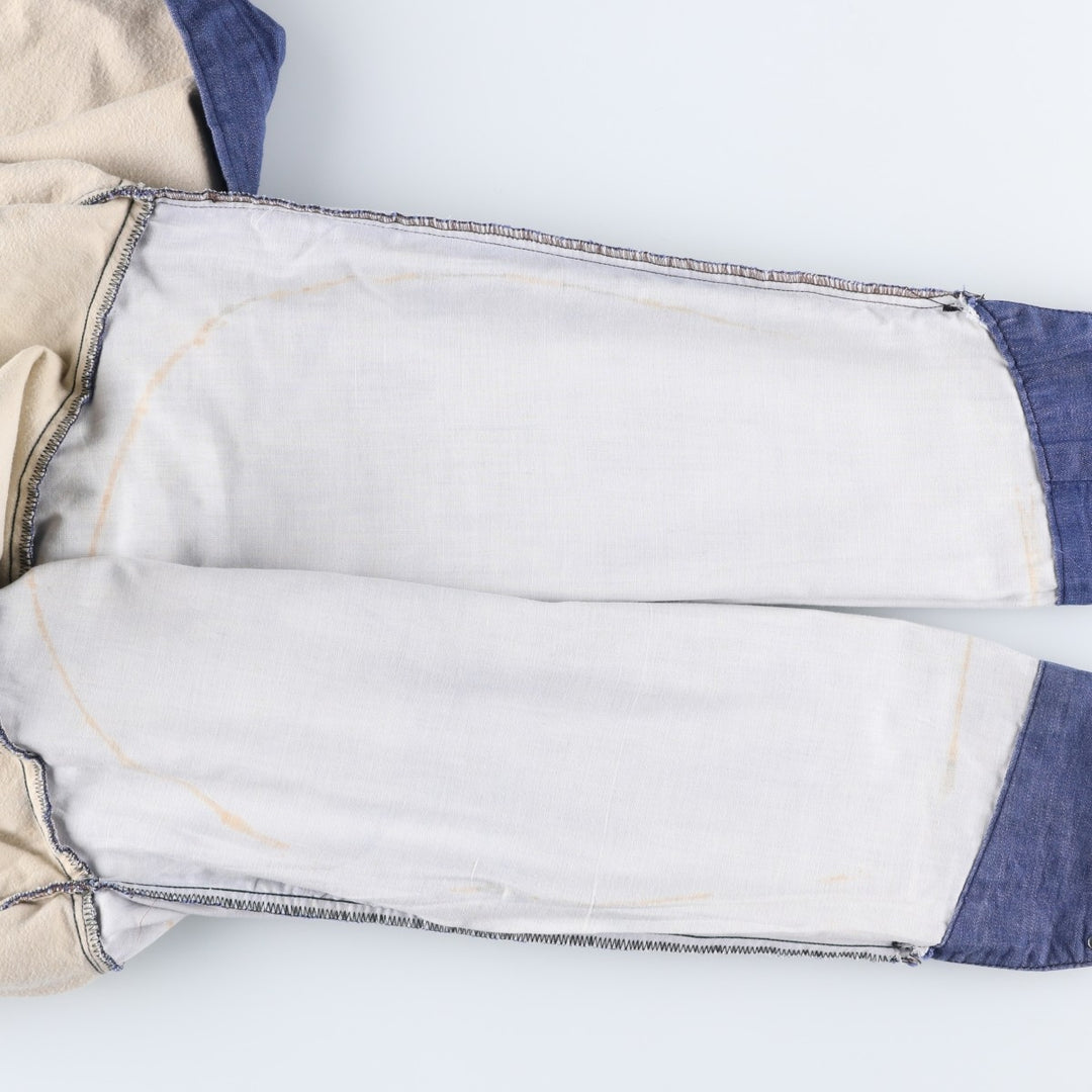 Vintage 70s-80'S BIG B Bat-Dyed Denim Coverall, Men's Size Medium unclear navy blue type Vintage Second Hand