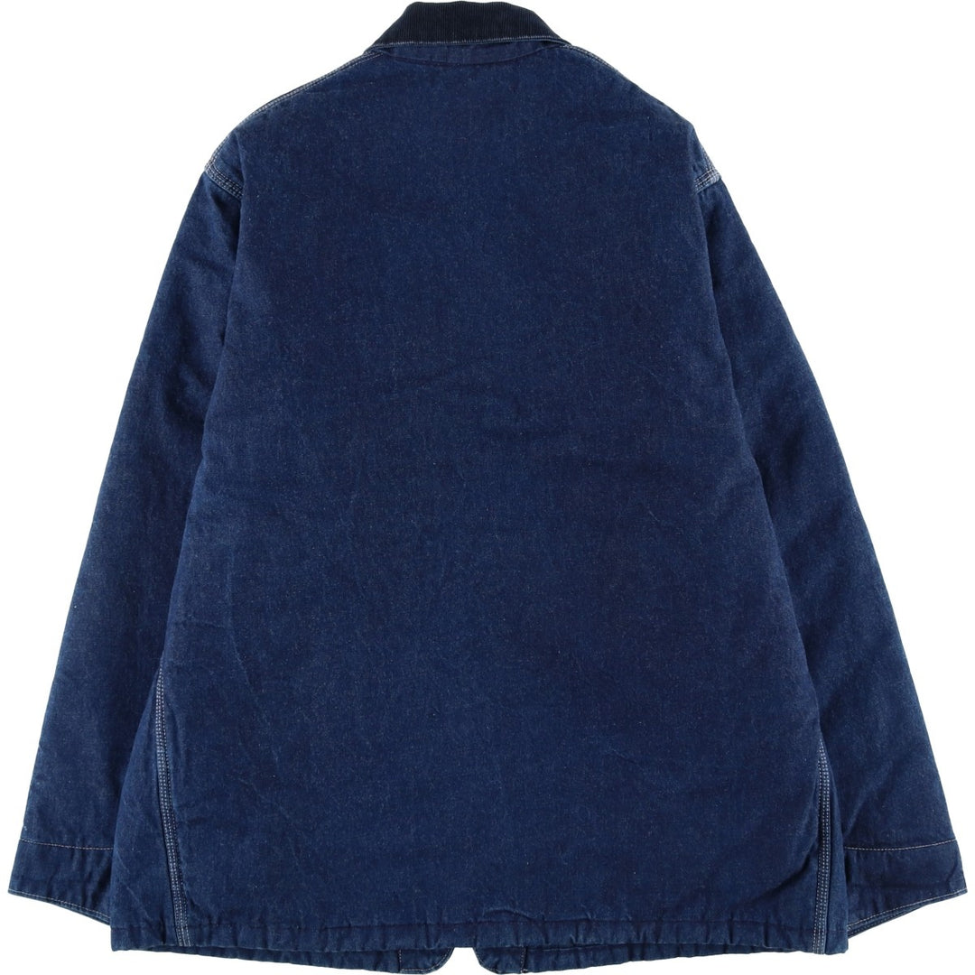 Vintage 70s-80'S Osh Kosh B'GOSH Bat-Dye Padded Denim Coverall, Made in USA, Men's Size L cotton navy blue type Vintage Second Hand