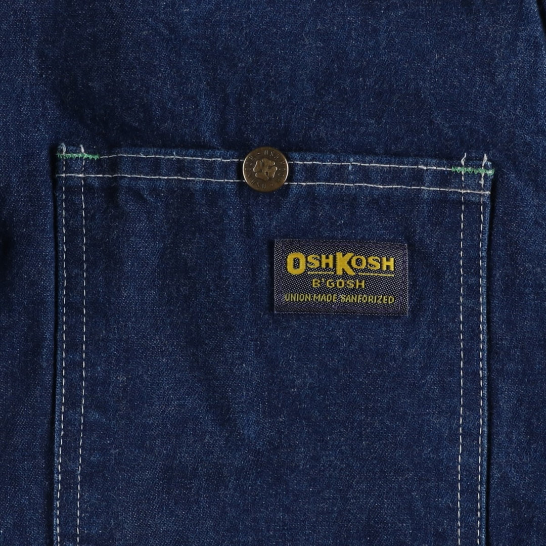 Vintage 70s-80'S Osh Kosh B'GOSH Bat-Dye Padded Denim Coverall, Made in USA, Men's Size L cotton navy blue type Vintage Second Hand