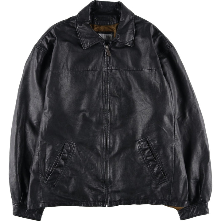 Wilsons Leather Padded Swing Top Leather Blouson, Men's Size XL genuine leather black type Vintage Second Hand