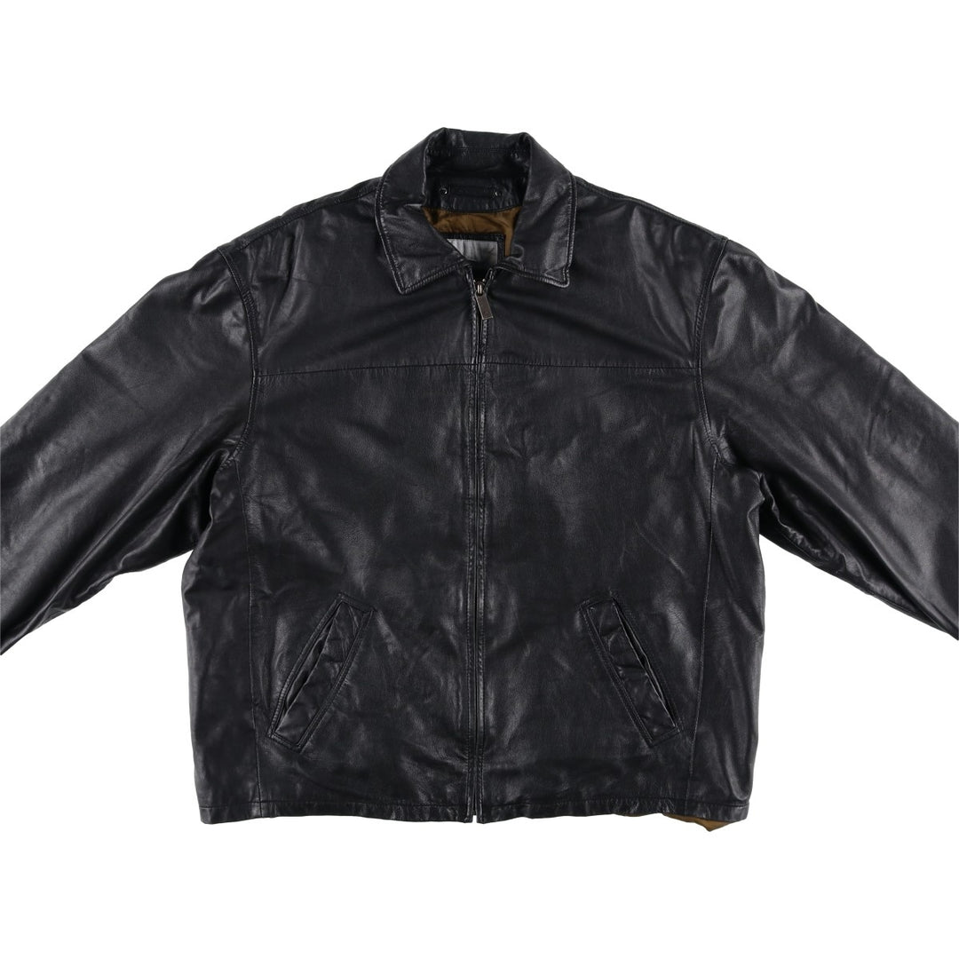 Wilsons Leather Padded Swing Top Leather Blouson, Men's Size XL genuine leather black type Vintage Second Hand