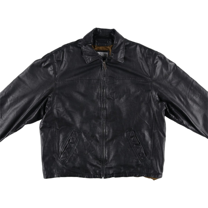 Wilsons Leather Padded Swing Top Leather Blouson, Men's Size XL genuine leather black type Vintage Second Hand